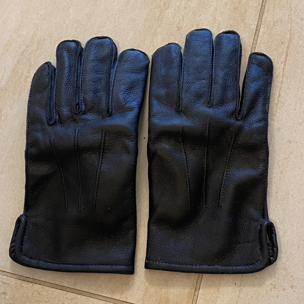 3M Thinsulate Black Leather Men's Gloves - Insulated Winter Gloves